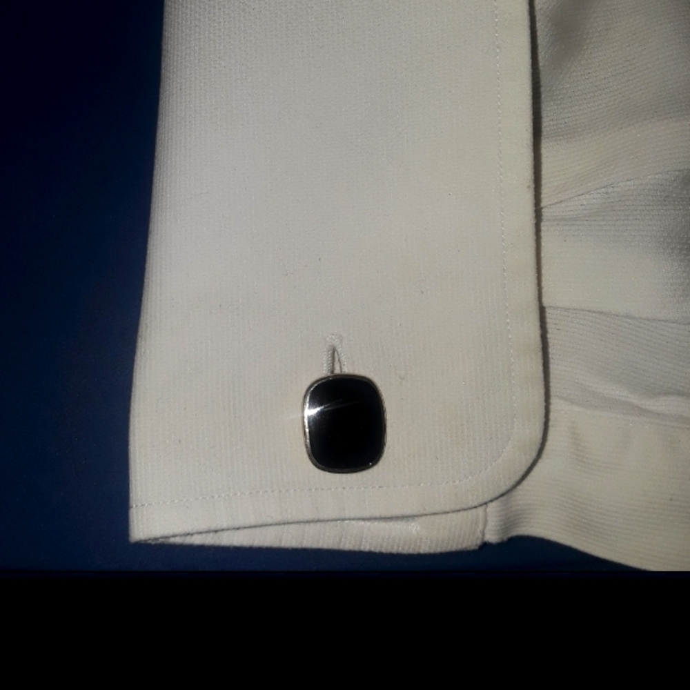 Sterling Silver and Onyx Cufflinks